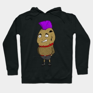 Punk Potato from The Nightshades Goth Vegetable Family Hoodie